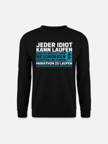 Halbmarathon, Marathon, Läufer - Unisex Pullover - Schwarz