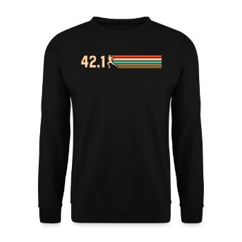 Semi-marathon, marathon, coureur - Sweat-shirt Unisexe - noir - Devant - Alina (178cm) & Michal (187cm)
