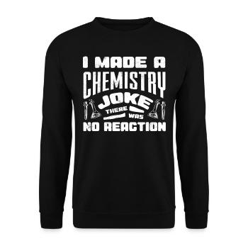 Professeur de chimie, blague de chimie - Sweat-shirt Unisexe - noir - Devant - Alina (178cm) & Michal (187cm)