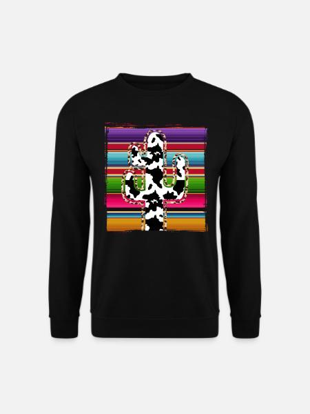Western cow cactus - Unisex Sweatshirt - black