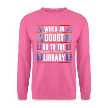 Bibliothek Bibliothekar, - Unisex Pullover - Pink - Vorne