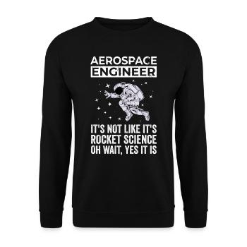 Ingénieur aérospatial, Rocket Science - Sweat-shirt Unisexe - noir - Devant - Alina (178cm) & Michal (187cm)