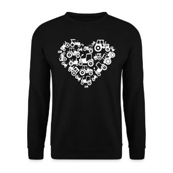Traktoren, Traktor, Traktorliebhaber, Landwirt - Unisex Pullover - Schwarz - Vorne - Alina (178cm) & Michal (187cm)