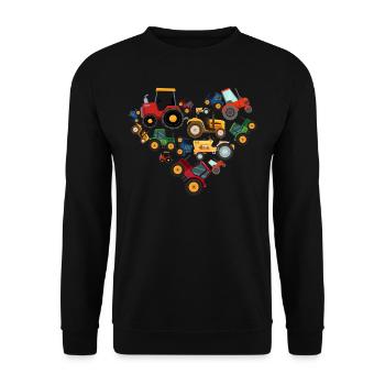 Traktoren, Traktor, Traktorliebhaber, Landwirt - Unisex Pullover - Schwarz - Vorne - Alina (178cm) & Michal (187cm)