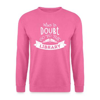 Bibliothek Bibliothekar, - Unisex Pullover - Pink - Vorne