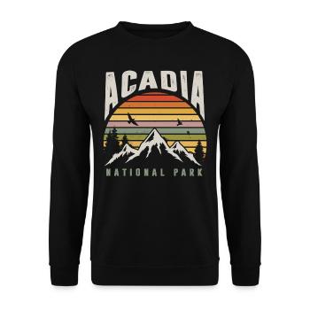 Acadia National Park - Unisex Sweatshirt - black - Front - Alina (178cm) & Michal (187cm)