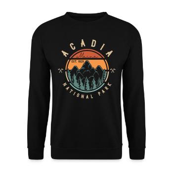 Acadia National Park - Unisex Sweatshirt - black - Front - Alina (178cm) & Michal (187cm)