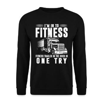 LKW -Fahrer, Trucker, Fahrwagen Fahren - Unisex Pullover - Schwarz - Vorne - Alina (178cm) & Michal (187cm)