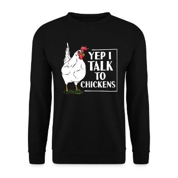 Éleveur de poulets, agriculture, élevage de poulets - Sweat-shirt Unisexe - noir - Devant - Alina (178cm) & Michal (187cm)