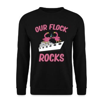 Our herd rocks, - Unisex Sweatshirt - black - Front - Alina (178cm) & Michal (187cm)
