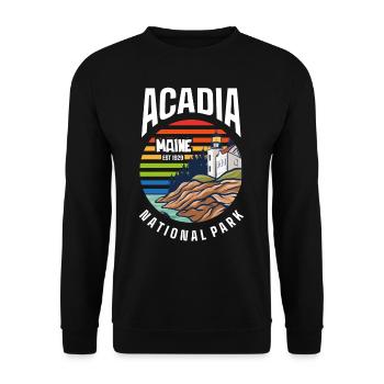Acadia National Park - Unisex Sweatshirt - black - Front - Alina (178cm) & Michal (187cm)