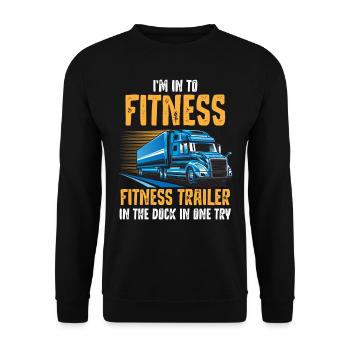 LKW -Fahrer, Trucker, Fahrwagen Fahren - Unisex Pullover - Schwarz - Vorne - Alina (178cm) & Michal (187cm)