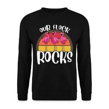 Our herd rocks, - Unisex Sweatshirt - black - Front - Alina (178cm) & Michal (187cm)