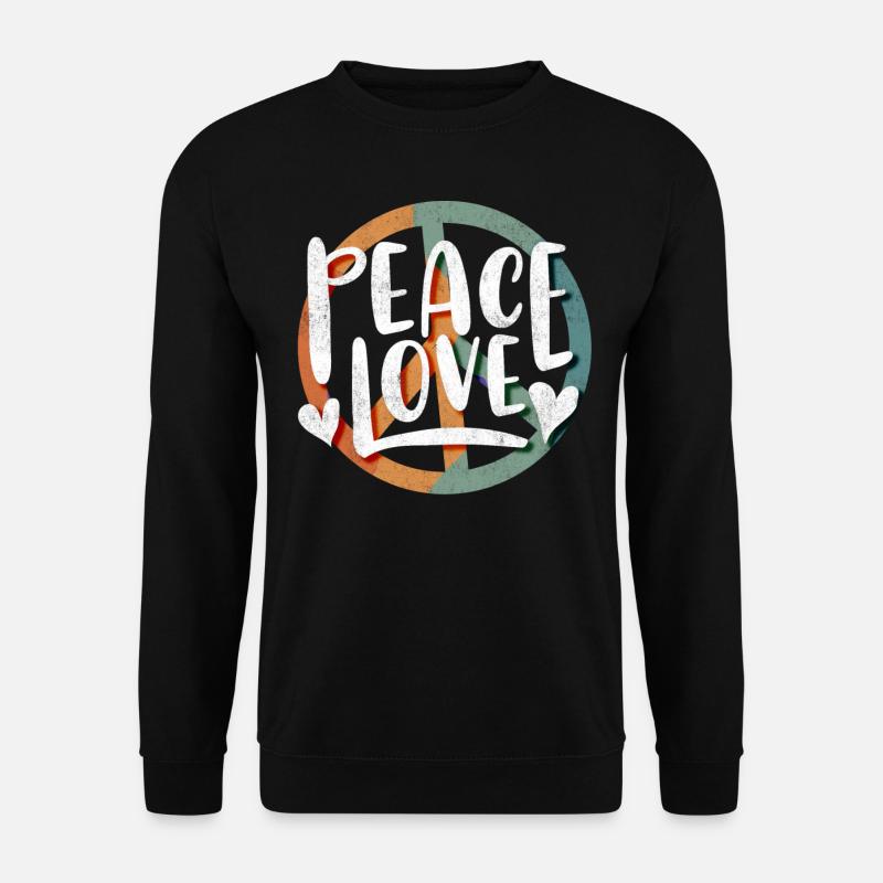Friedensliebe, Frieden - Unisex Pullover - Schwarz