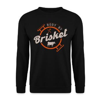 Smokoligist, BBQ, Grill, - Unisex Sweatshirt - black - Front - Alina (178cm) & Michal (187cm)