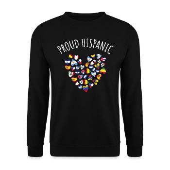 Stolzer Hispanic - Unisex Pullover - Schwarz - Vorne - Alina (178cm) & Michal (187cm)