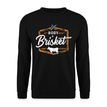 Smokoligist, BBQ, Grill, - Unisex Sweatshirt - black - Front - Alina (178cm) & Michal (187cm)