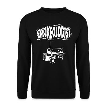 Smokoligist, BBQ, Grill, - Unisex Sweatshirt - black - Front - Alina (178cm) & Michal (187cm)