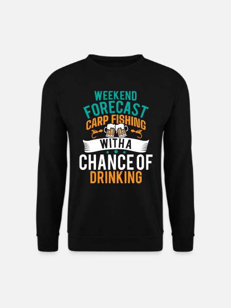 Carp fishing and drinking. - Unisex Sweatshirt - black