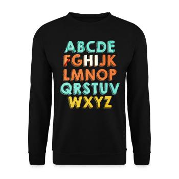 ABC Hello Kindergarten Back to School - Sweat-shirt Unisexe - noir - Devant - Alina (178cm) & Michal (187cm)