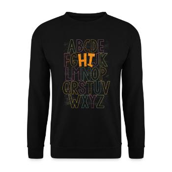 ABC Hello Kindergarten Back to School - Sweat-shirt Unisexe - noir - Devant - Alina (178cm) & Michal (187cm)