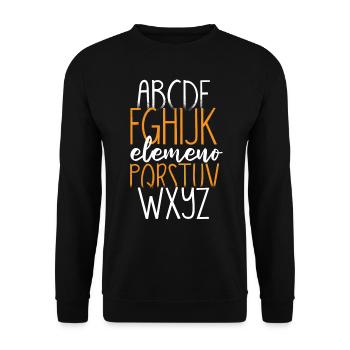 ABC Hello Kindergarten Back to School - Sweat-shirt Unisexe - noir - Devant - Alina (178cm) & Michal (187cm)