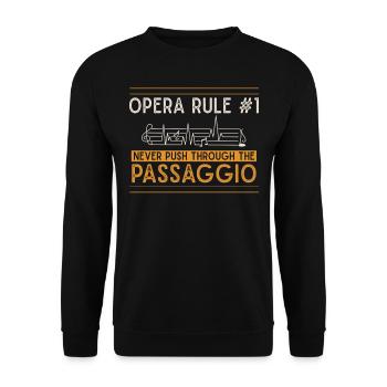 Opera singer, voice, opera - Unisex Sweatshirt - black - Front - Alina (178cm) & Michal (187cm)