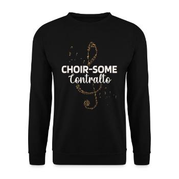 Opera singer, voice, opera - Unisex Sweatshirt - black - Front - Alina (178cm) & Michal (187cm)