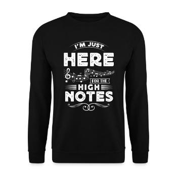 Opera singer, voice, opera - Unisex Sweatshirt - black - Front - Alina (178cm) & Michal (187cm)