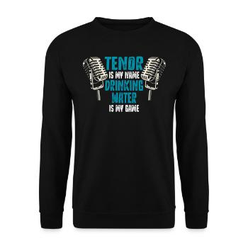 Opera singer, voice, opera - Unisex Sweatshirt - black - Front - Alina (178cm) & Michal (187cm)