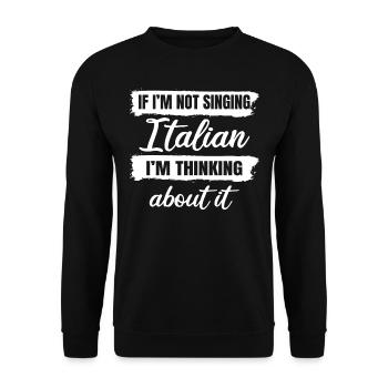 Opera singer, voice, opera - Unisex Sweatshirt - black - Front - Alina (178cm) & Michal (187cm)