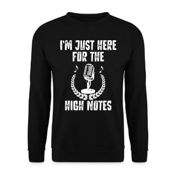 Opera singer, voice, opera - Unisex Sweatshirt - black - Front - Alina (178cm) & Michal (187cm)