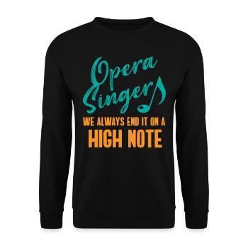 Opera singer, voice, opera - Unisex Sweatshirt - black - Front - Alina (178cm) & Michal (187cm)