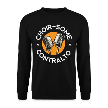 Opera singer, voice, opera - Unisex Sweatshirt - black - Front - Alina (178cm) & Michal (187cm)