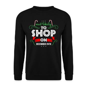 Citation de Noël, Citation de Noël drôle - Sweat-shirt Unisexe - noir - Devant - Alina (178cm) & Michal (187cm)