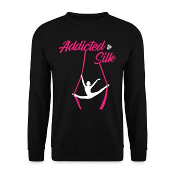 Air winner. Air silk - Unisex Sweatshirt - black - Front - Alina (178cm) & Michal (187cm)
