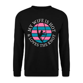Air winner. Air silk - Unisex Sweatshirt - black - Front - Alina (178cm) & Michal (187cm)