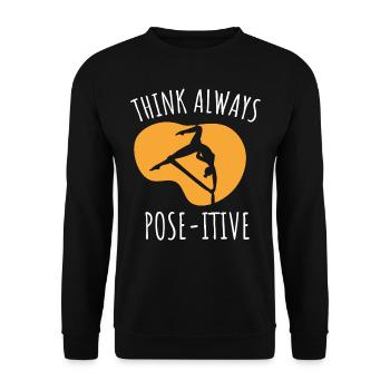 Air winner. Air silk - Unisex Sweatshirt - black - Front - Alina (178cm) & Michal (187cm)