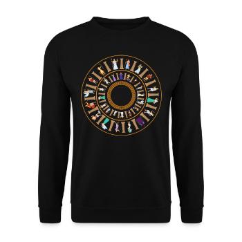 Roue de la mythologie grecque - Sweat-shirt Unisexe - noir - Devant - Alina (178cm) & Michal (187cm)