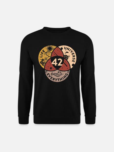 42 Univers de vie Tout - Sweat-shirt Unisexe - noir