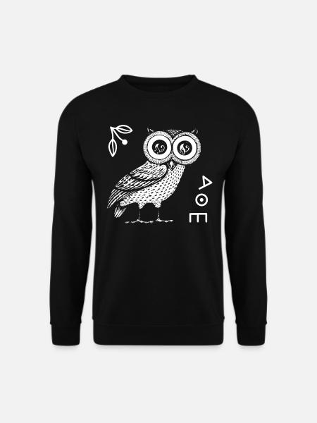 Hibou d’Athéna, mythologie grecque - Sweat-shirt Unisexe - noir