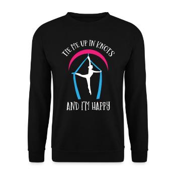 Air winner. Air silk - Unisex Sweatshirt - black - Front - Alina (178cm) & Michal (187cm)