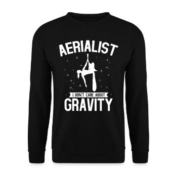 Air winner. Air silk - Unisex Sweatshirt - black - Front - Alina (178cm) & Michal (187cm)