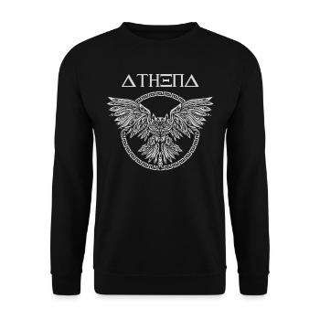 Athena Greek mythology - Unisex Sweatshirt - black - Front - Alina (178cm) & Michal (187cm)
