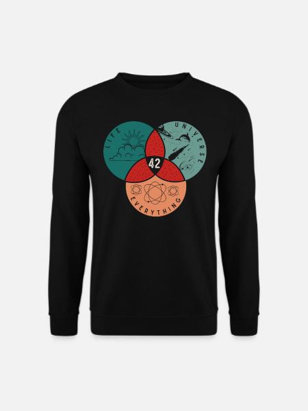 42 Life Universe Everything - Unisex Sweatshirt - black
