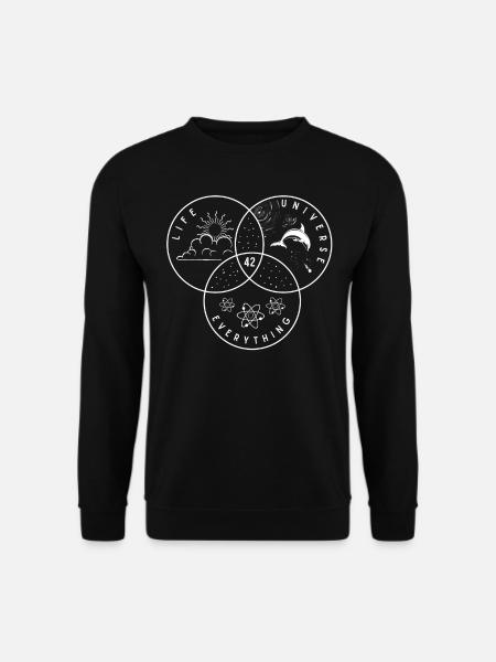 42 Life Universe Everything - Unisex Sweatshirt - black