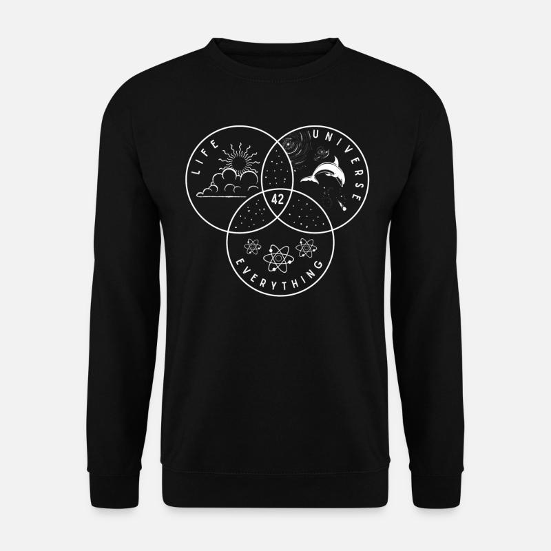 42 Leben Universum Alles - Unisex Pullover - Schwarz