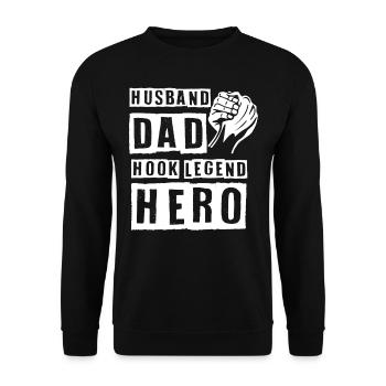 Bras de fer, bras de fer, rotation du poignet - Sweat-shirt Unisexe - noir - Devant - Alina (178cm) & Michal (187cm)