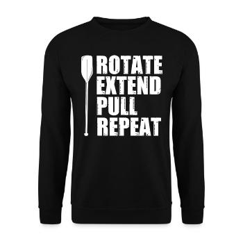 Drachenbootrennen, Drachenboote, Bleischlag - Unisex Pullover - Schwarz - Vorne - Alina (178cm) & Michal (187cm)