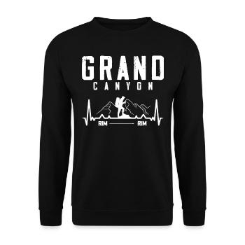 Grand Canyon, Rim An Rim Canyon, - Sweat-shirt Unisexe - noir - Devant - Alina (178cm) & Michal (187cm)